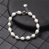 Freshwater Pearl Beads Bracelet Lobster Clasp High Luster Bangle