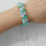 Double Layer Moonstone Bracelet 8MM Beaded Mermaid Glass Ban