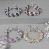 Double Layer Moonstone Bracelet 8MM Beaded Mermaid Glass Ban