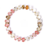 Howlite Pink Aventurine Watermelon Tourmaline Quartz Beads Bracelet