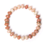 Howlite Pink Aventurine Watermelon Tourmaline Quartz Beads Bracelet