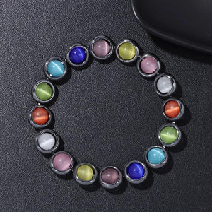 Cat Eye Opal Beads Bracelet Hematite Health Protection Jewelry