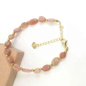 Natural Stone Bracelet 6-8MM Beads Lobster Clasp Bracelet Women Men Jewelry