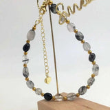 Natural Stone Bracelet 6-8MM Beads Lobster Clasp Bracelet Women Men Jewelry