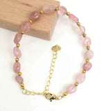 Natural Stone Bracelet 6-8MM Beads Lobster Clasp Bracelet Women Men Jewelry