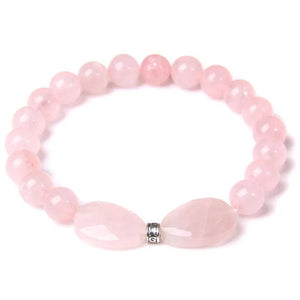 Women Bracelet Butterfly Bow Amethyst Opal Quartz Beads