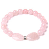 Women Bracelet Butterfly Bow Amethyst Opal Quartz Beads