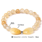 Women Bracelet Butterfly Bow Amethyst Opal Quartz Beads