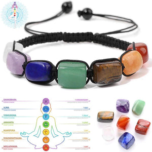 7 Chakras Stone Bracelet Meditation Jewelry Anxiety Yoga Women