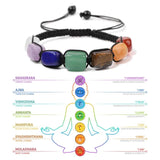 7 Chakras Stone Bracelet Meditation Jewelry Anxiety Yoga Women