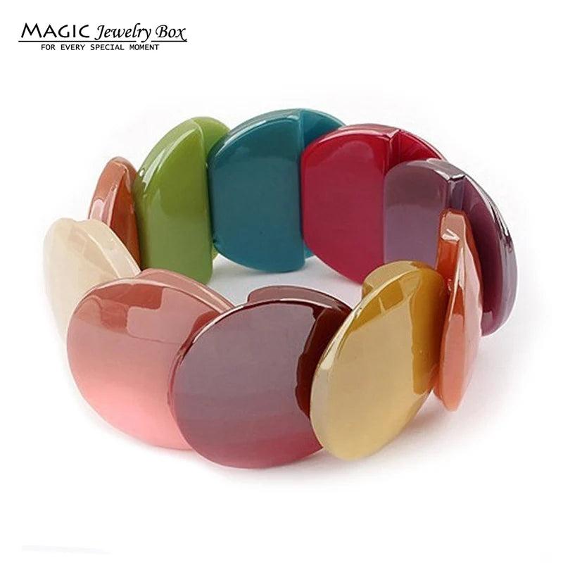 Bohemian Resin Bubble Bangles Bracelet For Women Jewelry Gift