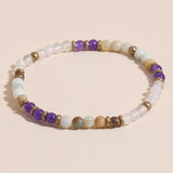 4mm Stone Bead Bracelet Yoga Healing Quartz Aventurine Agate Rose Crystal