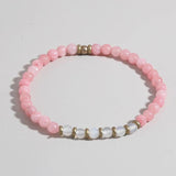 4mm Stone Bead Bracelet Yoga Healing Quartz Aventurine Agate Rose Crystal