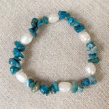 Natural Baroque Pearl Bracelets Reiki Healing Rock Crystal Chips Gravel Stone