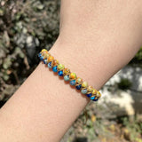 Colorful Sea Sediment Jaspers Stone Bracelet for Women 15-26cm