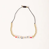 LOVE Heart Bracelets Jewelry Gift Hight Plated Bead Bracelet For Women