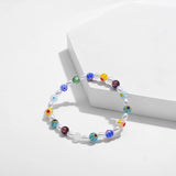 Mixed Glaze Beads and Pearls Bracelet Set for Women