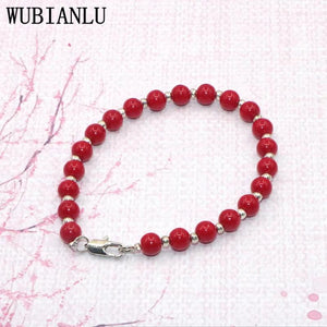 Red Coral Bracelet For Women In Charm Bracelets Jewelry