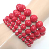 Red Coral Bracelet For Women In Charm Bracelets Jewelry