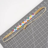 Daisy Pattern Woven Rice Ball Bracelet Adjustable Unisex Beaded Bohemia