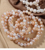 Baroque Pearl Charm Bracelet Natural Freshwater Pearls Elastic Bangle