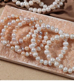 Baroque Pearl Charm Bracelet Natural Freshwater Pearls Elastic Bangle