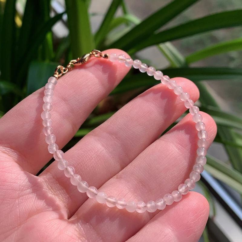 Small Beads Natural Stone Crystal Bracelet for Women Amethysts