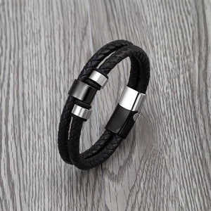 Casual Mountain Character Ring Stainless Steel Men's Bracelet