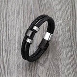 Casual Mountain Character Ring Stainless Steel Men's Bracelet