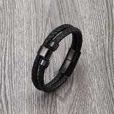 Casual Mountain Character Ring Stainless Steel Men's Bracelet