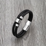 Casual Mountain Character Ring Stainless Steel Men's Bracelet