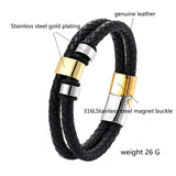 Casual Mountain Character Ring Stainless Steel Men's Bracelet