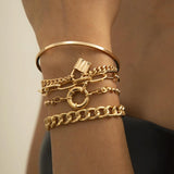 Bohemian Geometric Bead Bracelet Set