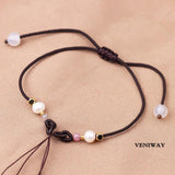 Adjustable Woven Bracelet for DIY Pearl Rope Jewelry Making