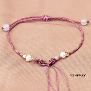 Adjustable Woven Bracelet for DIY Pearl Rope Jewelry Making