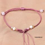 Adjustable Woven Bracelet for DIY Pearl Rope Jewelry Making
