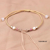 Adjustable Woven Bracelet for DIY Pearl Rope Jewelry Making