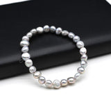 7-8mm Freshwater Pearl Bracelet Irregural Elasticity Beaded Bracalet