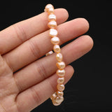 7-8mm Freshwater Pearl Bracelet Irregural Elasticity Beaded Bracalet