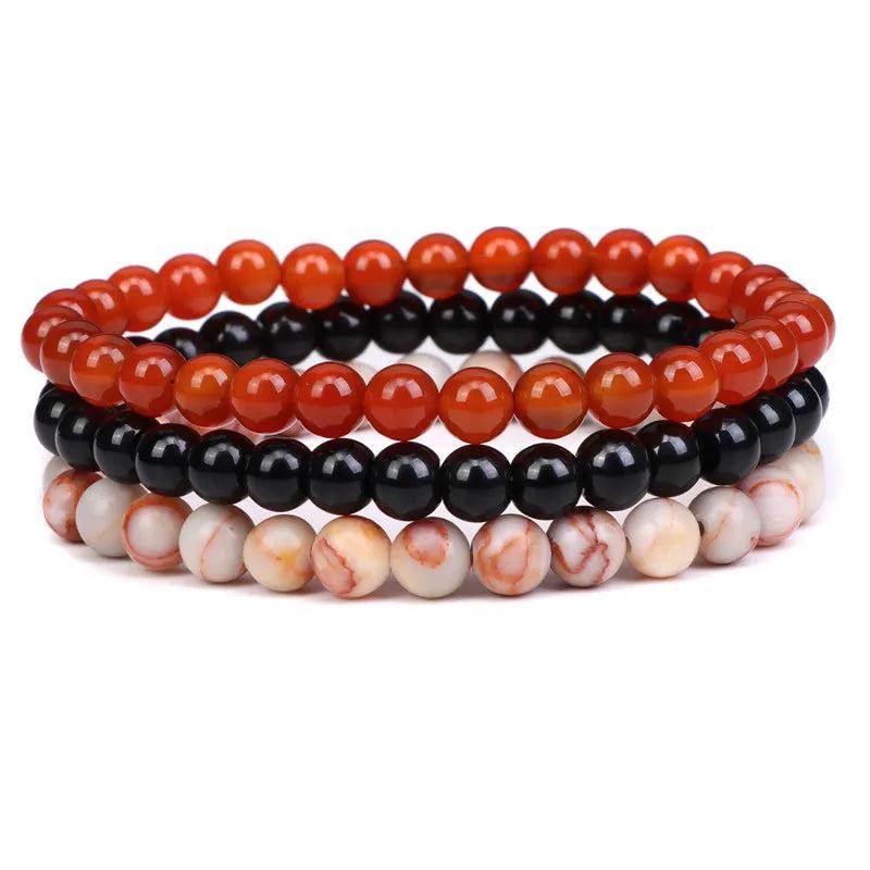 6mm Tiger Eye & Crystal Quartz Beaded Bracelet