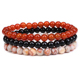 6mm Tiger Eye & Crystal Quartz Beaded Bracelet