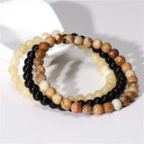 6mm Tiger Eye & Crystal Quartz Beaded Bracelet