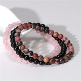 6mm Tiger Eye & Crystal Quartz Beaded Bracelet