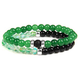 Double-layer 6MM Bead Bracelet Set Healing Yoga Bangle for Women Men