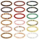 Agates Howlite Wheel Beaded Bracelet Natural Stone Yoga Healing Bracelet