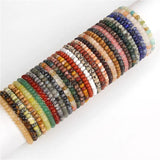 Agates Howlite Wheel Beaded Bracelet Natural Stone Yoga Healing Bracelet