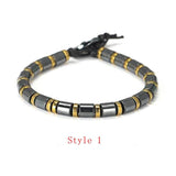Natural Hematite Stone Beads Bracelet Jewelry