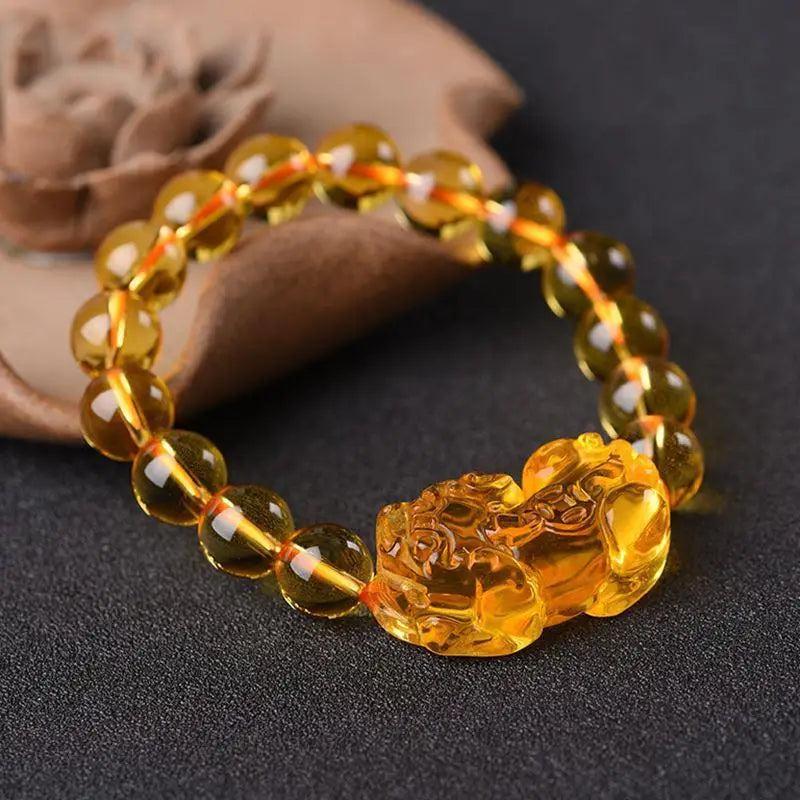 12mm Crystal Beads Yellow Purple Rope Chain Bracelet