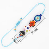 Hand Woven Popple Pattern Rice Ball Bracelet Bohemia Style