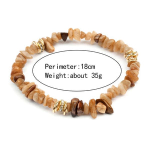 30 Colors Natural Stone Bracelet Irregular Crystals Gravel Beaded Bracelsts